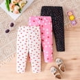 thumbnail image 6 of JFOPQVSM 3 Pack Baby Girls Leggings Cotton Ankle Length Polka Dots Tights Footless Dance Yoga Pants, 6 of 7
