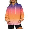 thumbnail image 2 of Edvintorg Hoodies for Women Tie Dye Tops Pullover Hooded Sweatshirt Drawstring with Pocket Women's Sweatshirts, 2 of 6