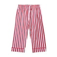 thumbnail image 3 of MYGBCPJS Boys Girls Christmas Pajamas Set Red Striped Button Down Shirts Tops & Elastic Waistband Long Pants Loungewear PJS 2-Pieces, Size Toddler to Youth, 3 of 4