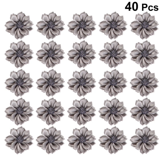 GOOHOCHY  40 Pcs Artificial Flowers Garland Decoration Child Light Grey