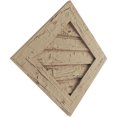 thumbnail image 2 of Ekena Millwork 33"W x 33"H Timberthane Hand Hewn Diamond Faux Wood Non-Functional Gable Vent, Primed Tan, 2 of 5