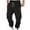 #Black, variant on DPTALR Men's Baggy Cargo Sweatpants,Drawstring Waist Thick Lined Joggers with Pockets,Soft Athletic Workout Pants,Black Big and Tall Men L