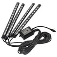thumbnail image 4 of Scienceny Luz de tira del coche LED, 4pcs 48 LED Luz interior del coche de la música multicolor Bombillas para automóviles Scienceny VI002667-00, 4 of 6