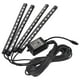 thumbnail image 5 of Scienceny Luz de tira del coche LED, 4pcs 48 LED Luz interior del coche de la música multicolor Bombillas para automóviles Scienceny VI002667-00, 5 of 6
