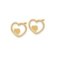thumbnail image 5 of Small 14K Yellow Gold Open Heart Post Earrings, 5 of 5