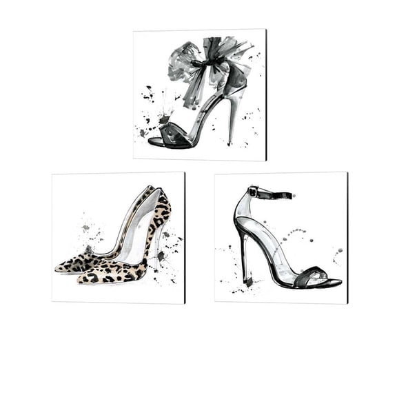 Metaverse Jennifer Parker 'Glamourous' Canvas Art (Set of 3)