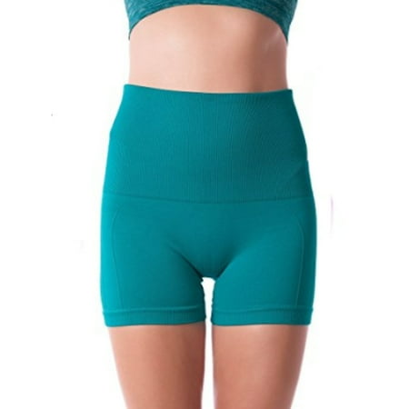 Jade Silk Shorts - Higi Quality Comfortable Women Fitness Running Yoga Shorts Sports Mini Shorts - LARGE JADE