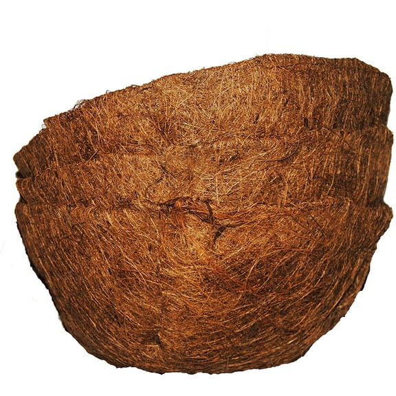 Basket Shaped Coco Fiber Replacement Liners 10 inch (3pk)