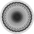 thumbnail image 1 of Ahgly Company Machine Washable Indoor Round Transitional Carbon Gray Area Rugs, 5' Round, 1 of 7