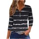 thumbnail image 2 of mfyjkho Tops Casuales Para Mujer, Camiseta Estampada Informal Y De Moda Para Mujer Con Cuello En V Y Mangas 3/4 Tops Para Hacer Ejercicio L, 2 of 5
