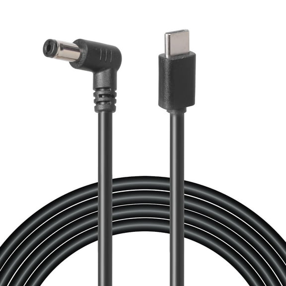Adjustable Voltages Charging Cable Right Angled USB C Power Cord 5.5x2.1mm for TVs Cameras Devices 3A Stable Current