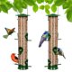 thumbnail image 1 of 2 Paquetes de Comederos Colgantes para Pájaros Tubo Verde, Comederos para Aves Silvestres de 6 Puertos, Plástico Duro Premium con Colgador de Acero, Resistente al Clima y al Agua, Grande de 46.2 cm, 1 of 7