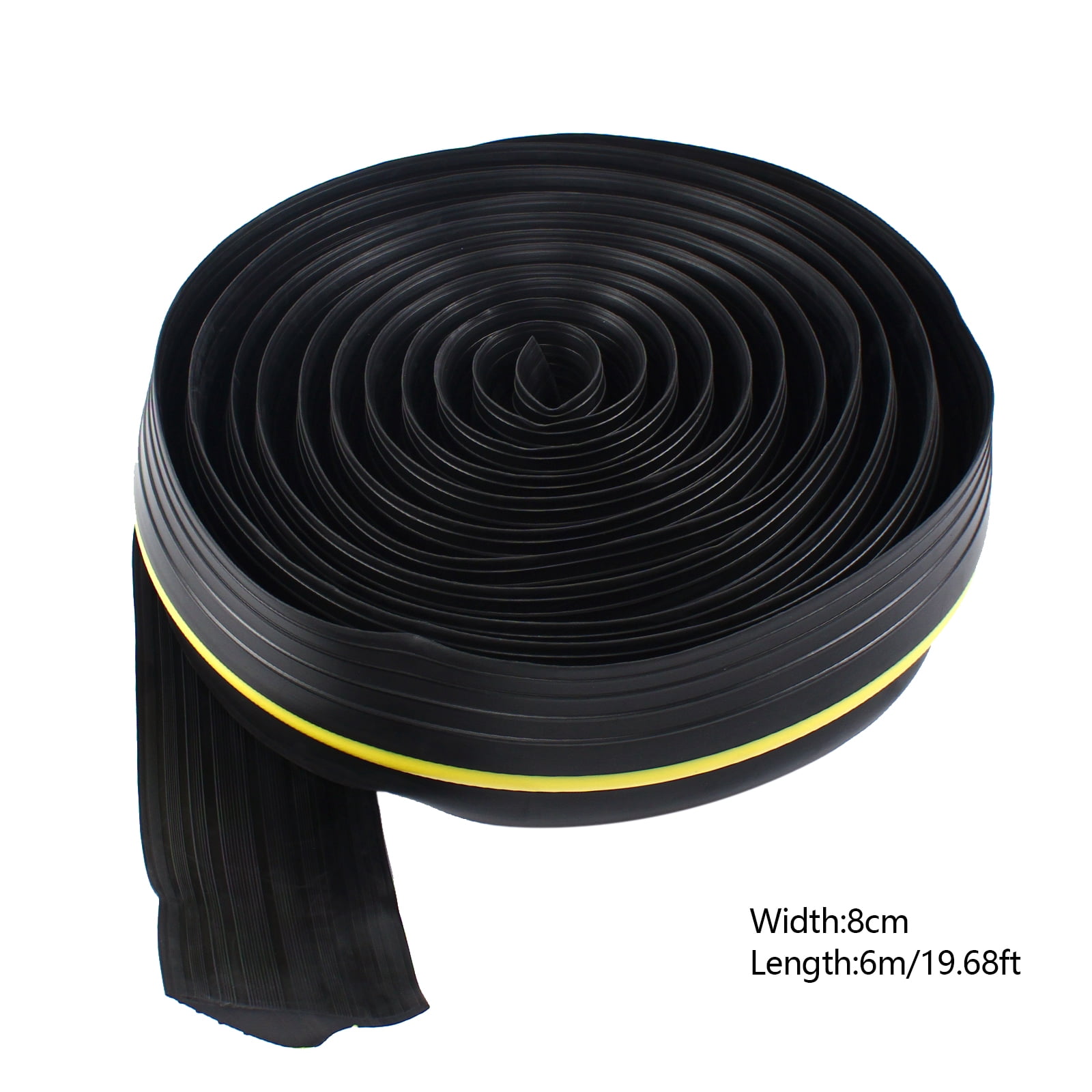 Wildnix Durable Garage Door Seal, 6m Long with 80mm Width and 14mm Thickness, Ideal for Preventing Drafts, Water, and Pests