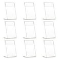 thumbnail image 1 of MasteelfCA 9Pcs Acrylic Display Stand L-shape Slanted Sign Holders Desktop Paper Menu Holder, 1 of 8