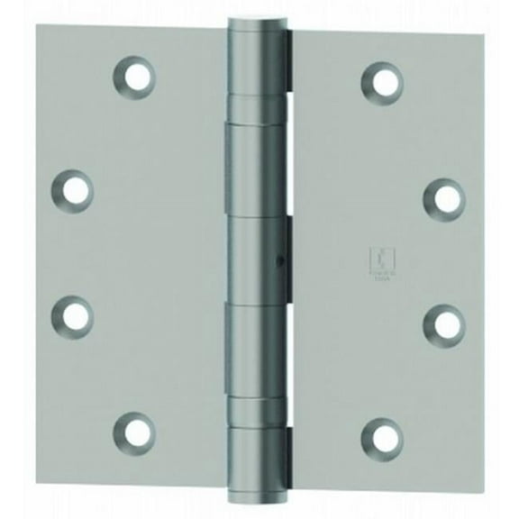 4 x 4 in. Full Mortise Five Knuckle Plain Bearing Standard Weight Hinge, Flat Black