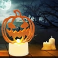 thumbnail image 4 of sruoe Flameless Candles, Wick Flameless Candle, Electronic Candles, Indoor Tabletop Decor, Battery Operated Flameless Lanterns, Candle Light for Halloween Christmas Party Holiday Decor, 4 of 6
