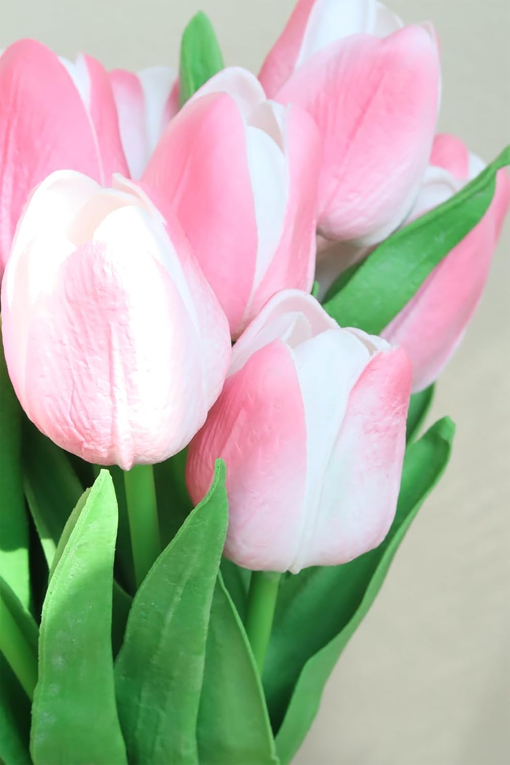 10pcs Fake Tulip Flowers Artificial Real Touch Flower in Bulk for Home Kitchen Wedding Decoration(Pink)