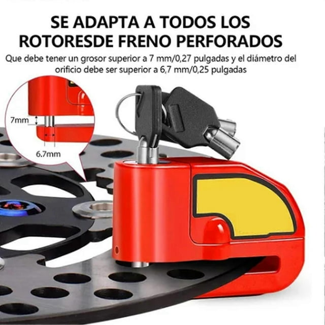Motorcycle Padlock Disk 110db High Sensitivity Water Resistant Wheel Disc Brake Lock Anti Theft Security Alarm