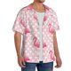 thumbnail image 2 of Balery Cute Flamingo with Heart Camisa Casual de Manga Corta con Botones para Hombre, Texturizada, Estilo Cubano, para Playa, Verano-3X-Large, 2 of 5
