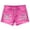 Hot Pink, variant on Zynoxe Women's Denim Shorts with Pockets Trendy High-Waisted Frayed Jean Shorts Straight-Leg Button Ladies Shorts S