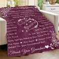 thumbnail image 3 of LHSHID Grandma Blanket Grandma Gifts from Grandkids Birthday Gifts for Grandma from Grandson Granddaughter for Best Grandma Grandma Flannel Letter Throw Blanket 30"x40", 3 of 7