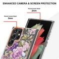 thumbnail image 4 of Dteck for Samsung Galaxy S23 Ultra Clear Case, Girls Women Crystal Clear Flower Pattern Cases, Slim Fit Soft TPU + PC Shockproof Cover for Galaxy S23 Ultra, Rose, 4 of 10