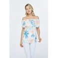 thumbnail image 4 of Women's Hawaiian Off-Shoulder Ruffle Muumuu Top in Sandy Beach Cream M, 4 of 5