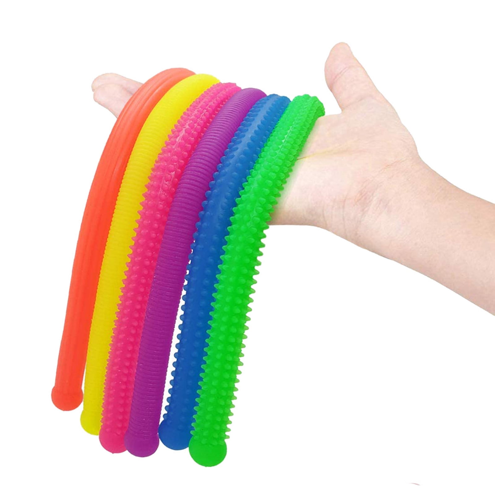 Sensory Toys 6 Pack Textured Calming Stretchy Stress and Anxiety Relief for Homeschool & Office 