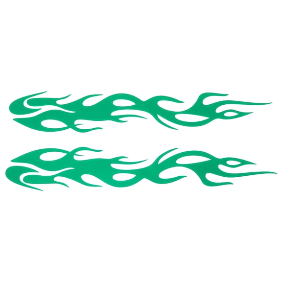 Unique Bargains Reflective Bumper Decal Green Square Colorful Flame Reflective Car Sticker Personalized Decoration Vehicle Body or Door or Window