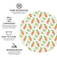 thumbnail image 3 of Disketp Vegan Fruit Carrot Funny Coasters,4 Pcs Leather Coasters with Holder, Perfect Housewarming Hostess Gifts,Protect Furniture from Water Marks Scratch and Damage-Round Shape, 3 of 6