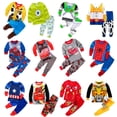 thumbnail image 2 of Conjuntos de Spiderman para niños, ropa de dormir con estampado de dibujos animados de Elsa y Anna, pijamas familiares para niñas, ropa de dormir para niños, pijamas para bebés, 2 of 4