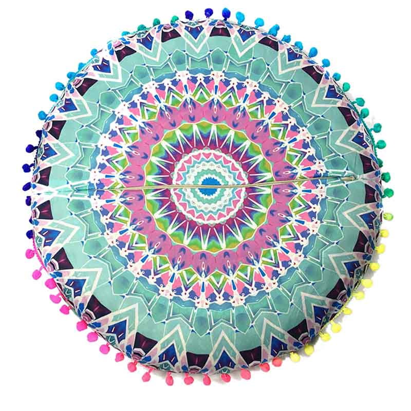 Details about   Indian Mandala Floor Pillow Cover Hippie Bohemian Meditation Cushion Cover Throw 