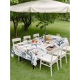 thumbnail image 4 of Outdoor Tablecloth with Umbrella Hole for Patio/Picnic/Party/Camping, Sea Coral Shells Starfish Waterproof Table Cloth Rectangle Table Cover Washable, Summer Nautical Coastal Watercolor (60"x 84"), 4 of 8