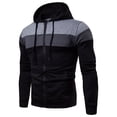 thumbnail image 1 of Otoño e invierno Nuevo producto Color a juego Moda Cremallera Casual Hombres Suéter deportivo Pompotops  oipoqjl16390, 1 of 6