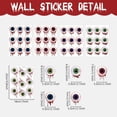 thumbnail image 3 of Halloween Eyeballs-shaped Wall Decals, 5pcsRealistic PVC Scary Eyeballs Window Decal Wall Stickers For DIY Home Bathroom Indoor Hallowmas Decoration, 3 of 8