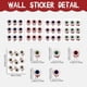 thumbnail image 3 of Halloween Eyeballs-shaped Wall Decals, 5pcsRealistic PVC Scary Eyeballs Window Decal Wall Stickers For DIY Home Bathroom Indoor Hallowmas Decoration, 3 of 8