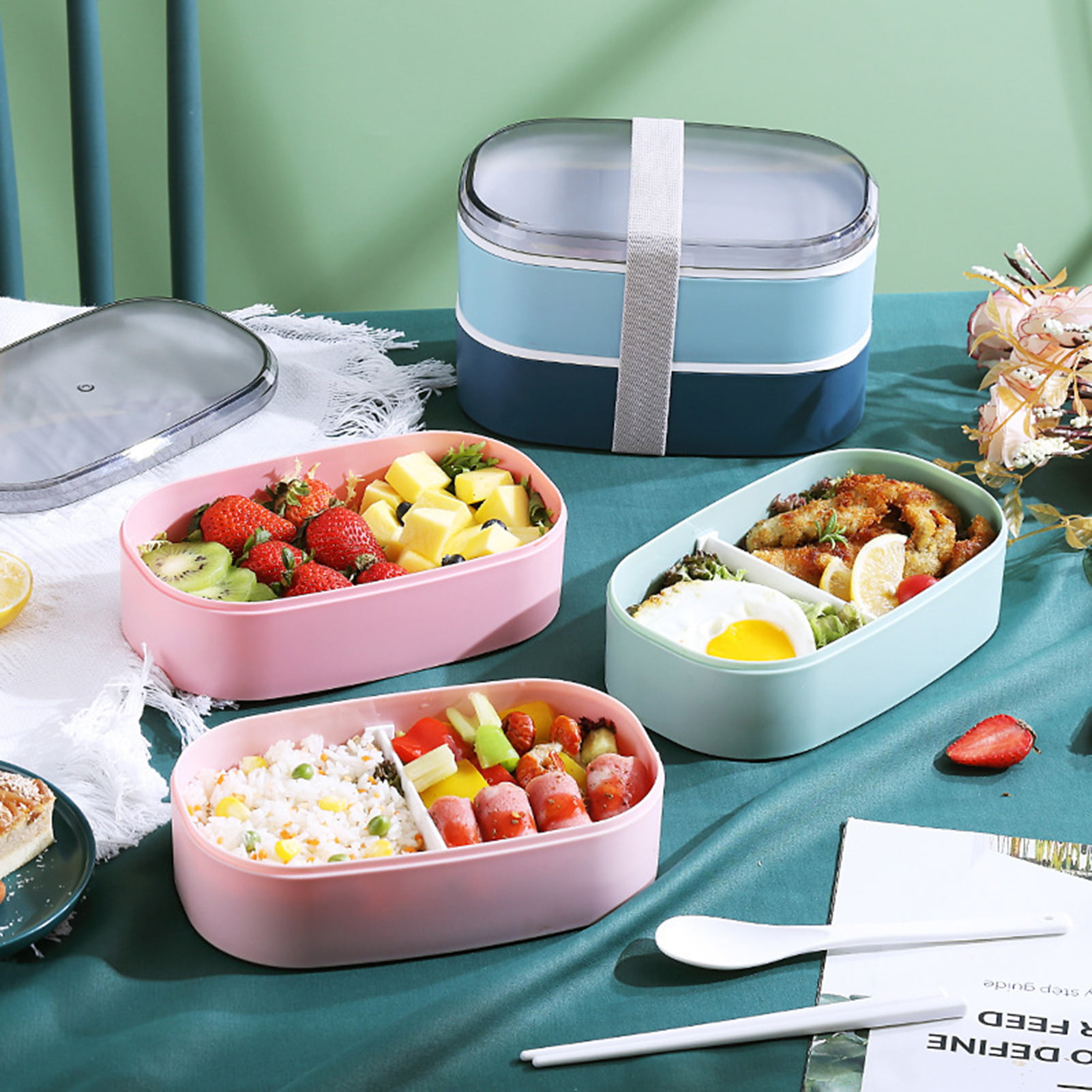 Leak-proof Bento Box Japanese Style Meal Prep Food Container