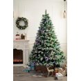 thumbnail image 3 of Super Full Flocked Pine Christmas Tree Pre-lit with Dual Color LED Lights (6ft Pre-lit), 3 of 8