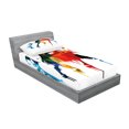 thumbnail image 2 of Ambesonne Abstract Fitted Sheet & Pillow Sham Set, Wild Geometric Butterfly, Twin, Multicolor, 2 of 2