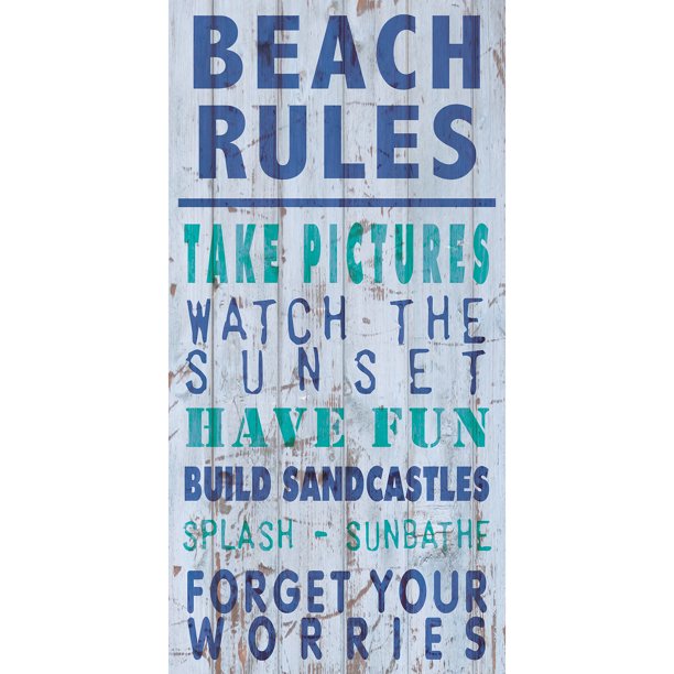 Beach Rules IV Wall Art
