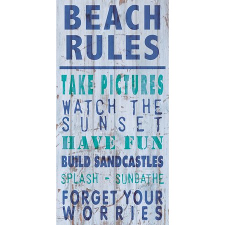 Beach Rules IV Wall Art - Walmart.com