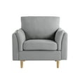 thumbnail image 2 of Studio Living Stockholm Modern Accent Chair, Light Gray Woven Fabric, 2 of 8