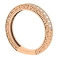 thumbnail image 3 of 0.33 Carat (ctw) 18K Rose Gold Round Cut Diamond Ladies Millgrain Anniversary Wedding Stackable Band 1/3 CT, 3 of 8