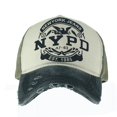 thumbnail image 2 of Gorra de béisbol de algodón con visera para el sol de la policía de Nueva York, sombrero de lengua de pato (versión desgastada) brillar Electrónica, 2 of 5