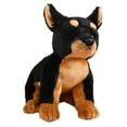 thumbnail image 2 of Perro relleno animal muñeca perro juguete suave acurrucarse realista cachorro peluche juguete aniversario boda día de la madre , Caballero, 2 of 8