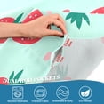 thumbnail image 3 of Yayeee Kitchen Curtains Tier Pair Light Filtering 27"x24" Rod Pocket Short Cafe Window Panel, Green Strawberry, 3 of 7