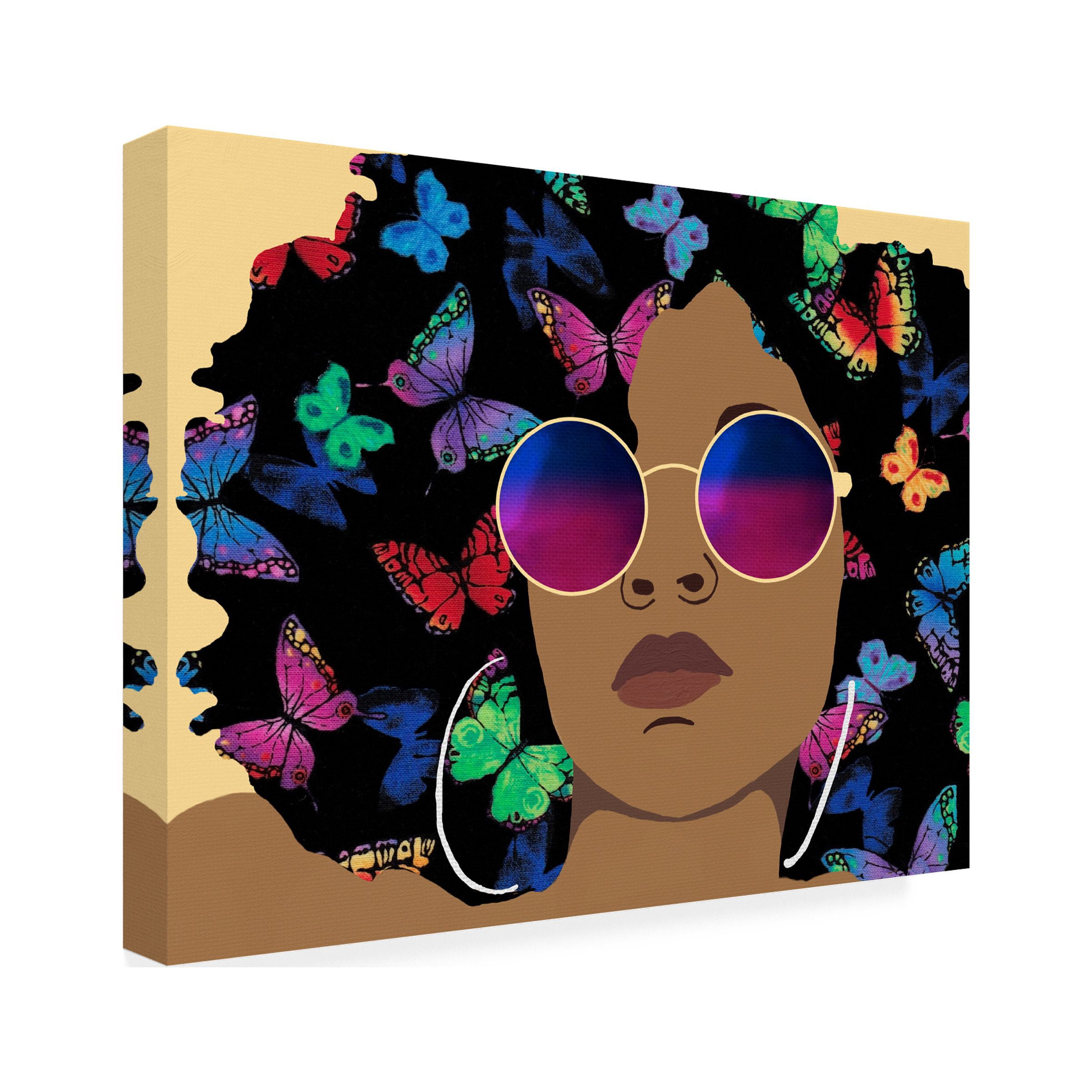 Alonzo Saunders 'Butterfly Diva I' Canvas Art