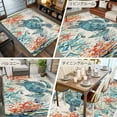 thumbnail image 6 of 6x9 Area Rugs, Sea Turtle Coastal Non-Skid Rubber Backing Large Rectangle Rugs - Living Room Bedroom Home Office, Vintage Beach Coral Starfish Nautical Indoor Floor Mat Carpets Washable Rug, 6 of 9