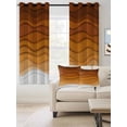 thumbnail image 2 of Fsddascl Orange Ombre Stripes Blackout Curtains for Bedroom/Living Room, Thermal Insulated Kitchen Curtains, Farmhouse Retro Abstract Waves Art Grommet Darkening Window Treatment Drapes 27.5"x39"x2, 2 of 8
