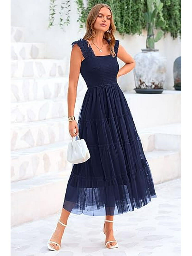 flowy tulle dress Chic V-neck Flowy Tulle Long Sleeves Floor Length Wedding Dress